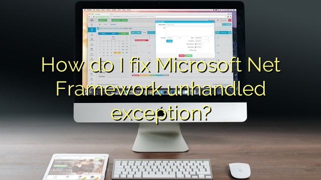 How do I fix Microsoft Net Framework unhandled exception?