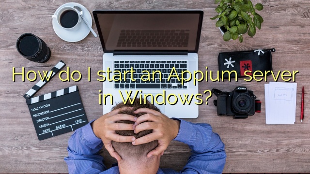 How do I start an Appium server in Windows?