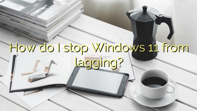How do I stop Windows 11 from lagging?