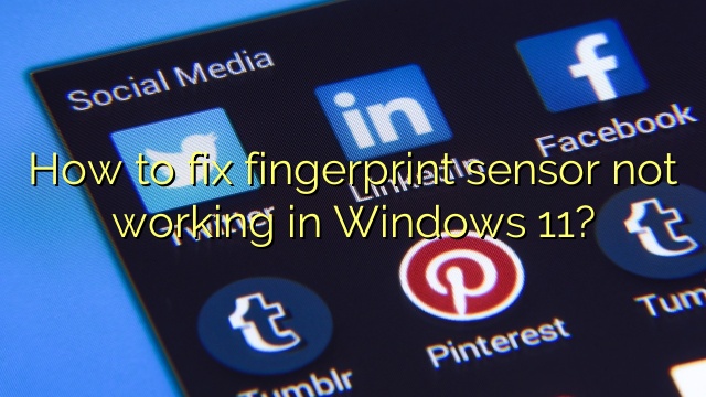 How to fix fingerprint sensor not working in Windows 11?