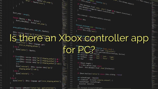 Is there an Xbox controller app for PC?
