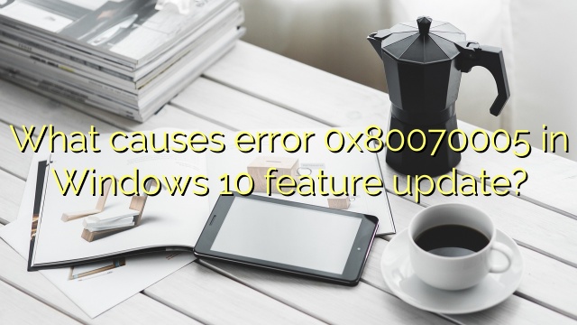 What causes error 0x80070005 in Windows 10 feature update?