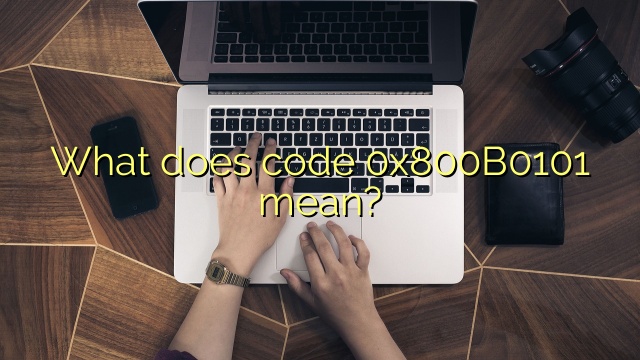 What does code 0x800B0101 mean?