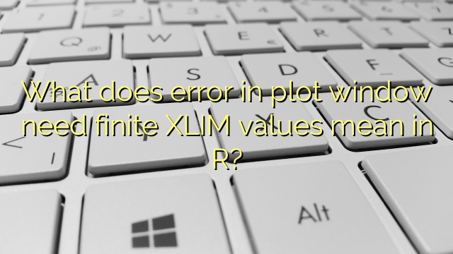 What does error in plot window need finite XLIM values mean in R?