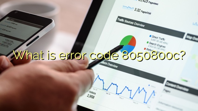 What is error code 8050800c?