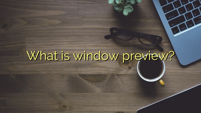What is window preview?